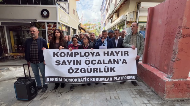 DEM Parti Tunceli'de eylem yaptı, Kordu Öcalan'ın fiziki özgürlüğünü istedi