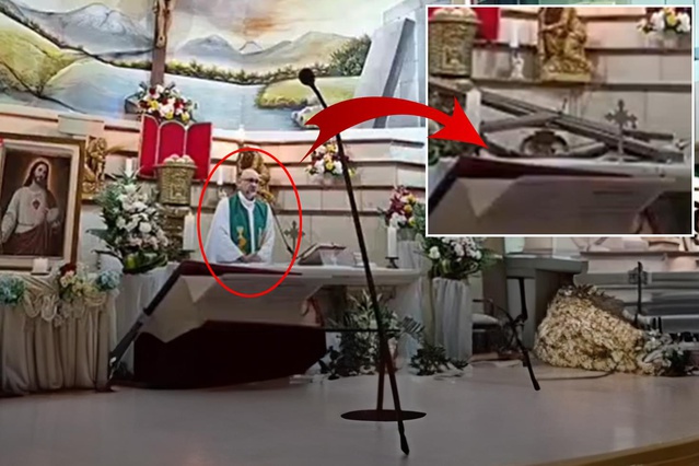 Böyle ölüm görülmedi! Rahibin son anları kamerada