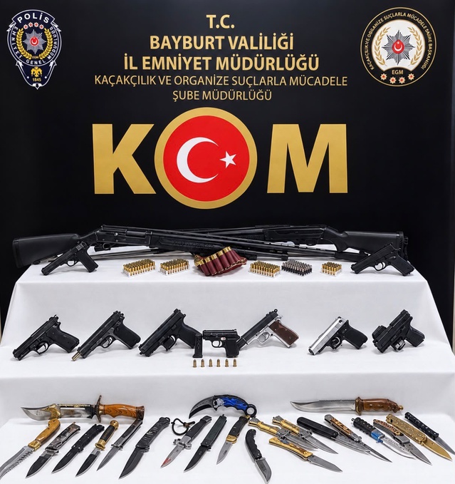 Bayburt ve Konya'da silah operasyonunda 10 şüpheliye işlem yapıldı, 1 tutuklandı