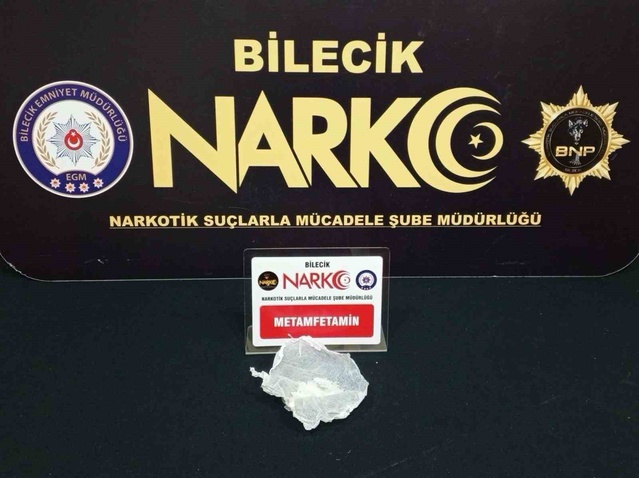 Bilecik'te metamfetamin ele geçirildi, 1 şüpheli hakkında adli işlem başlatıldı