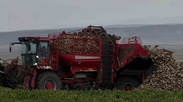Akyaka'da Kaymakam Demirtaş şeker pancarı hasadında çiftçilere bereket diledi