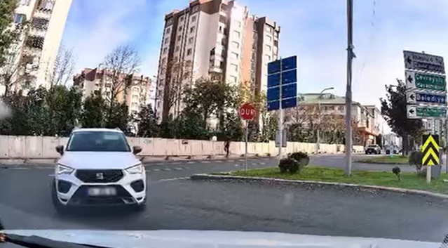 Başakşehir'de görüntülerle tespit edilen sürücüye 11 bin lira ceza kesildi