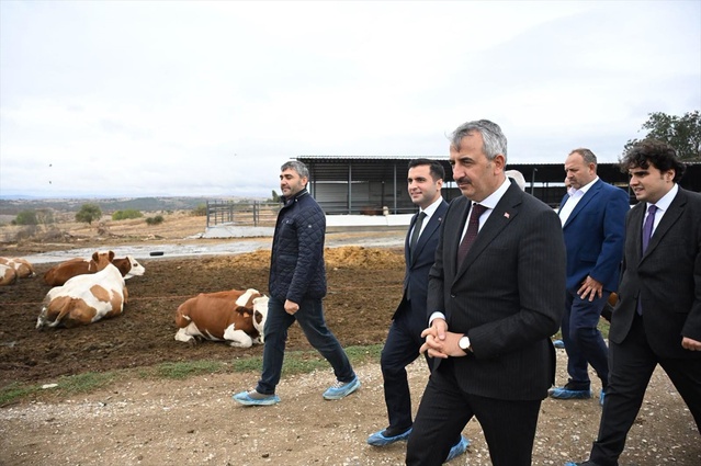 Edirne Valisi Sezer, Lalapaşa'da Çelikoğlu Çiftliği üretim tesislerini ziyaret etti
