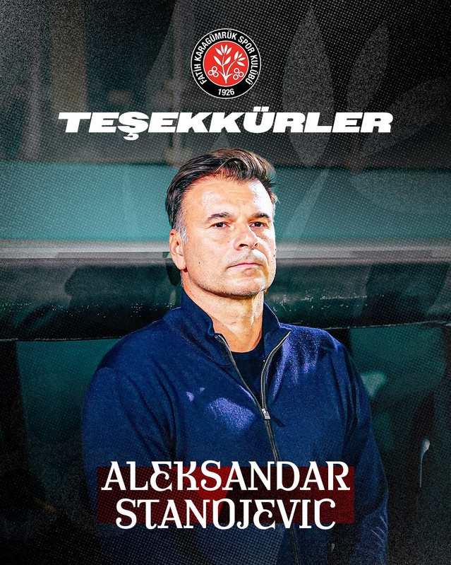 Fatih Karagümrük, Stanojevic ile 12 Ekim'de karşılıklı anlaşarak yollarını ayırdı