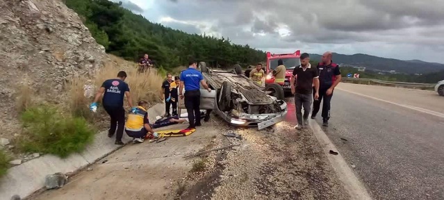 Hatay Yayladağı'nda otomobil takla atarak ters döndü, sürücü yaralandı