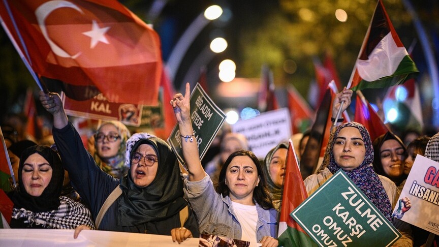 İsrail'in Gazze'de uyguladığı soykırım birçok ilde protesto edildi
