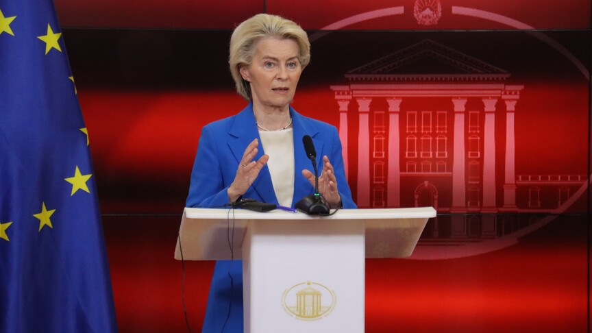 AB Komisyonu Başkanı von der Leyen, Kuzey Makedonya'nın AB'ye ait olduğunu söyledi