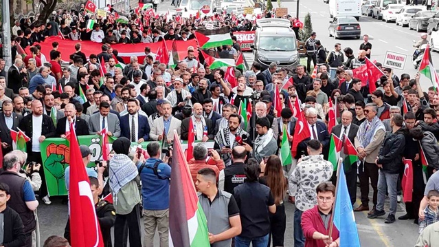 Nevşehir'de Filistin'e destek yürüyüşünde Mescid-i Aksa'ya destek çağrısı yapıldı
