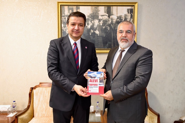 Saadet Partisi lideri Arıkan, Alevi Bektaşi Platformu Başkanı Özdemir'i ağırladı