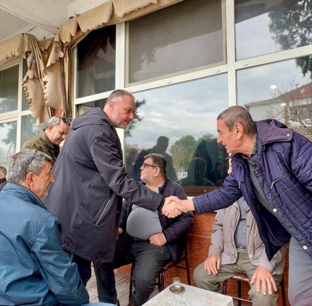 MHP Edirne İl Başkanı Biçer, Lalapaşa'da esnaf ve vatandaşla buluştu