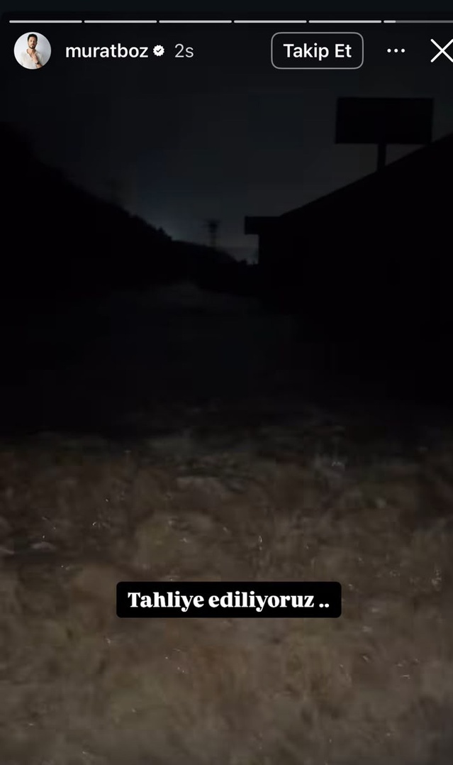 Murat Boz, İstanbul Sarıyer'de sağanakta stüdyoda mahsur kaldı, botla tahliye edildi
