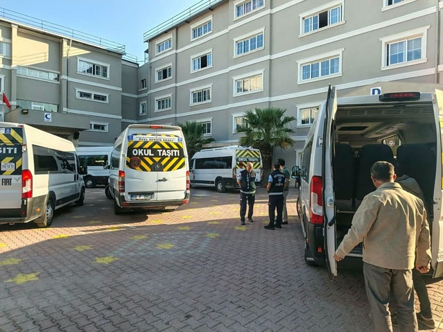 Aydın Söke'de okul servis araçları yeni eğitim döneminde denetlendi
