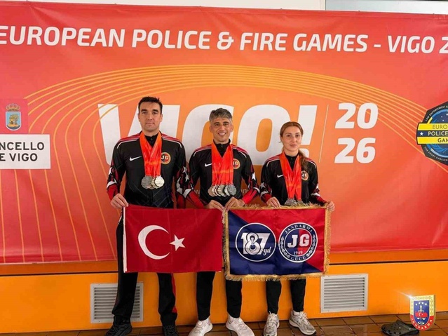 Jandarma Gücü'nün 16 sporcusu Vigo'daki Avrupa oyunlarında 101 madalya kazandı