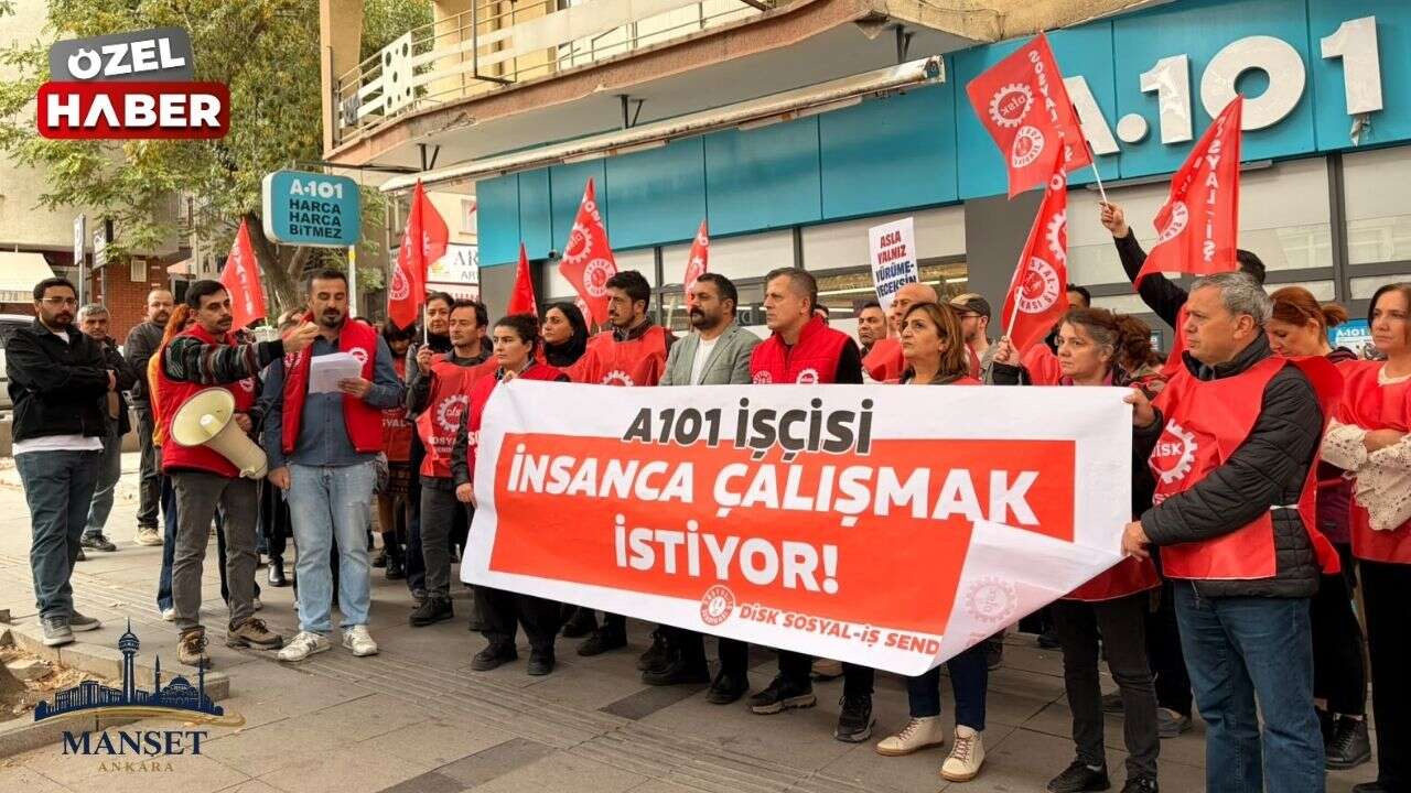 DİSK Sosyal-İş Sendikası, A101 çalışanlarının çalışma koşullarına tepki gösterdi