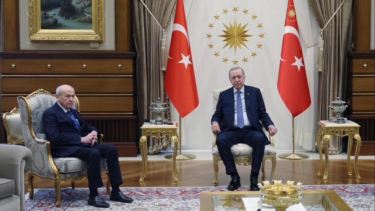 Cumhurbaşkanı ErdoğanBahçeli görüşmesi sona erdi