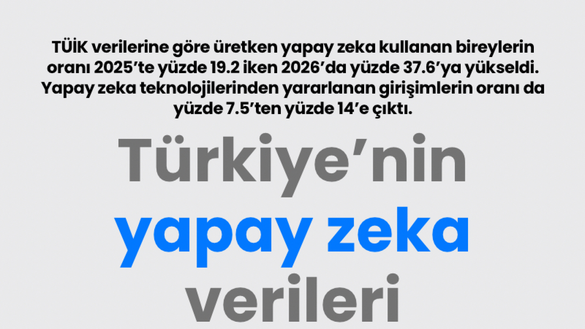 Türkiye’nin yapay zeka verileri