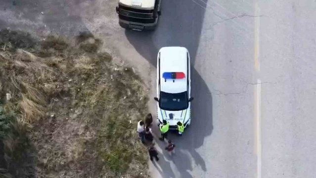 Kırıkkale'de kırmızı ışık ihlali yapan sürücü dronla takip edilip 28 bin lira ceza aldı