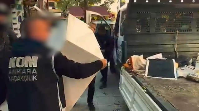 Ankara Çankaya'da kaçak tütün satışına operasyonda 9 şüpheli gözaltına alındı