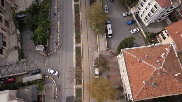 Eyüpsultan'da 168 ağacın izinsiz kesildiği iddiasıyla güzergah havadan görüntülendi