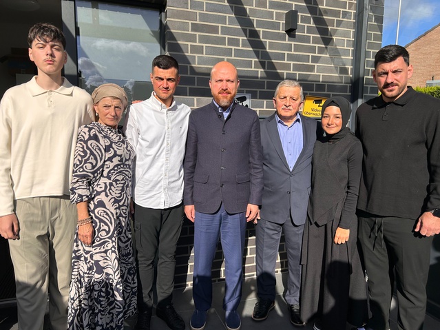 Bilal Erdoğan, Almanya'da Garaçoğlu ailesine taziye ziyaretinde bulundu