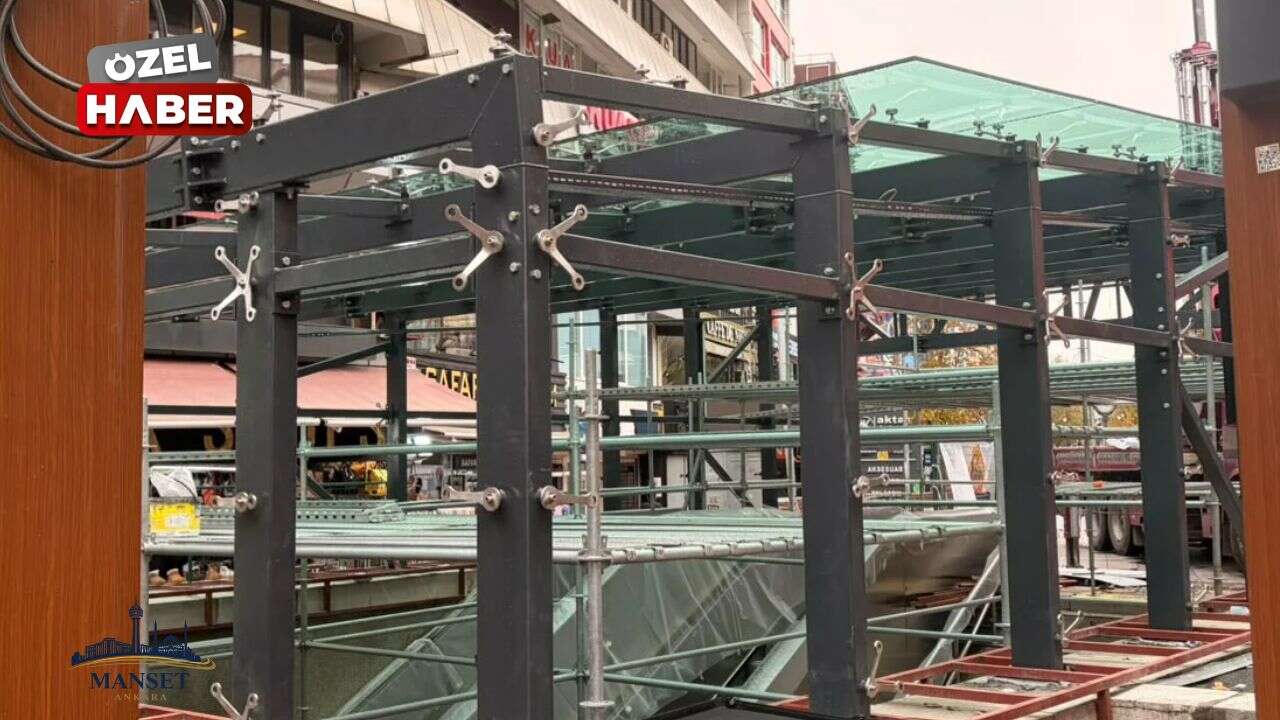 Ankara metrosunda yağmur ve kar önlemi: Girişlere üst örtü yapılıyor