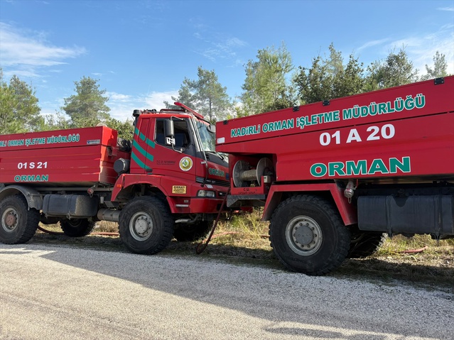 Kadirli'de orman yangını havadan ve karadan söndürüldü, yaklaşık 2 dekar zarar gördü