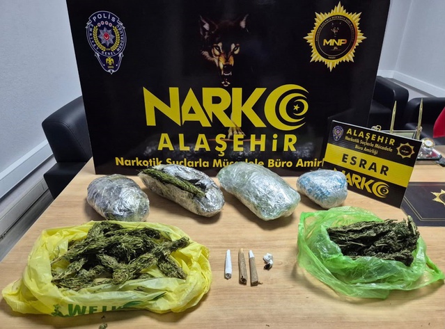 Alaşehir'de 1 kilo 1,06 gram esrarla yakalanan şüpheli tutuklandı
