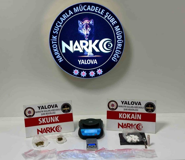 Yalova'da uyuşturucu operasyonunda 2 şüpheli tutuklandı, 497,89 gram madde ele geçti