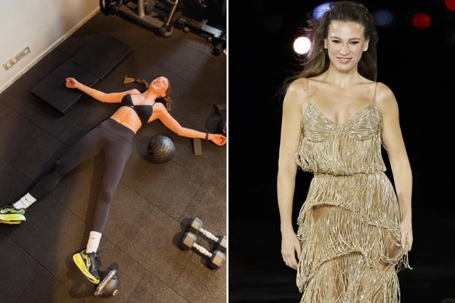 Serenay Sarıkaya’dan “Antrenman böyle bitti” pozu