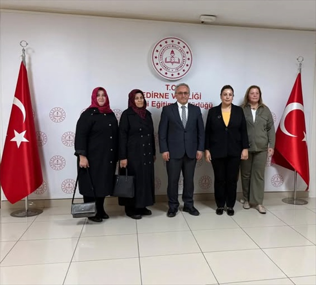 KADEM Edirne Temsilcisi Ekrikaya, Milli Eğitim Müdürü Alireisoğlu'nu ziyaret etti