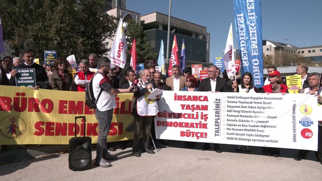 BES, 2027 bütçesine Hazine ve Maliye Bakanlığı önünde ek zam talebiyle tepki gösterdi