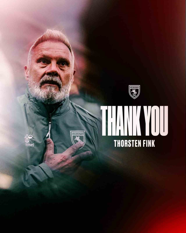 Samsunspor, Fink'e UEFA Konferans Ligi'nde son 16 turuna ulaşmanın ardından veda etti